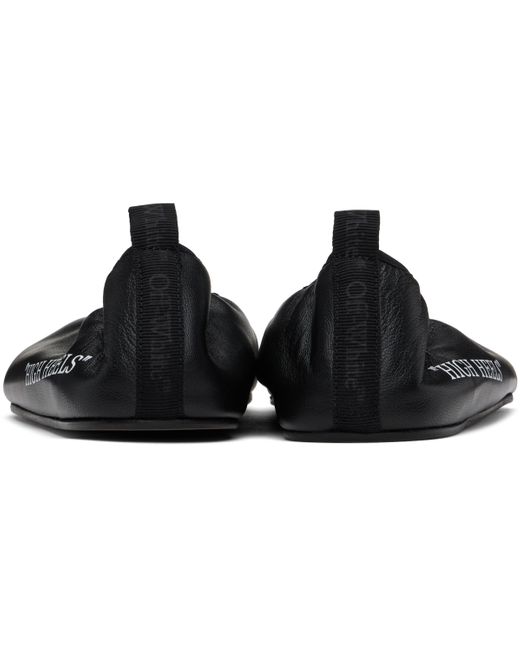 Off-White c/o Virgil Abloh Black 'High Heel' Ballerina Flats
