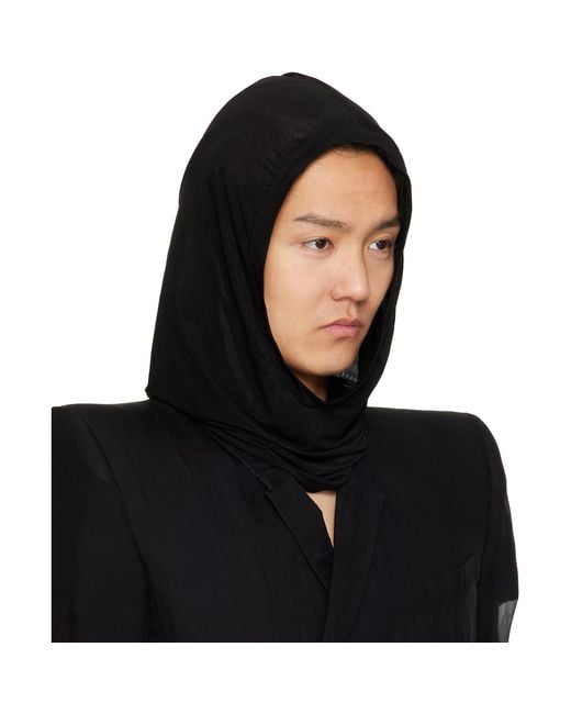 Rick Owens Black Hollywood Jera Hood for men
