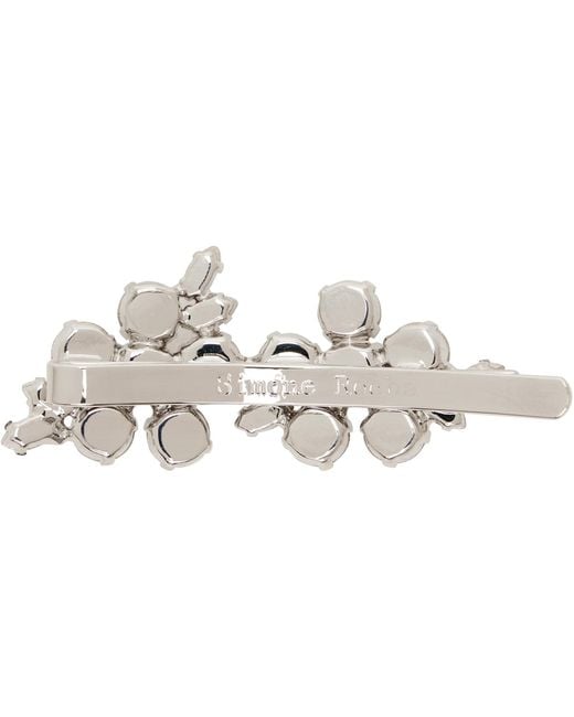 Simone Rocha Metallic Mini Hellebore Flower Hair Clip