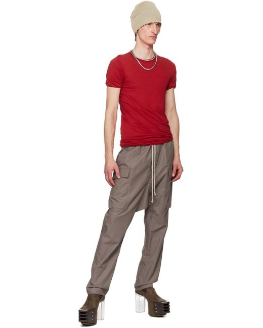 Rick Owens Red Double T-shirt for men