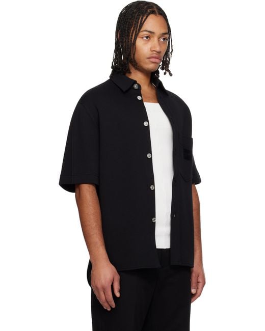 Givenchy Black Paris' Patch Shirt for men