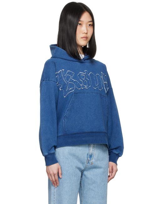 Ksubi Blue Scribe Slouch Hoodie