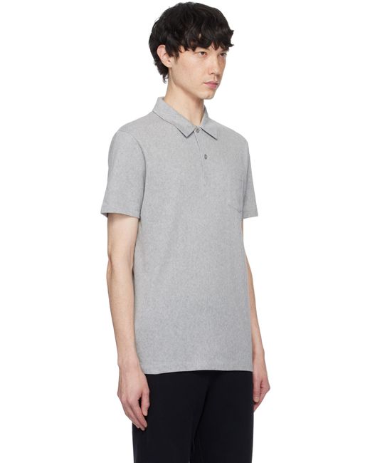 Polo Gris Sunspel pour homme en coloris Black