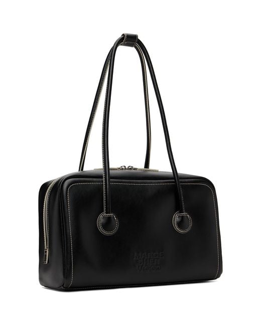 MARGE SHERWOOD Black Soft Boston Bag