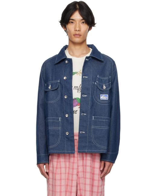 Story mfg デニムジャケット ショート丈 オーガニックコットン M メンズ STORY mfg. ネイビー Circuit デニムジャケット ブルー | Lyst