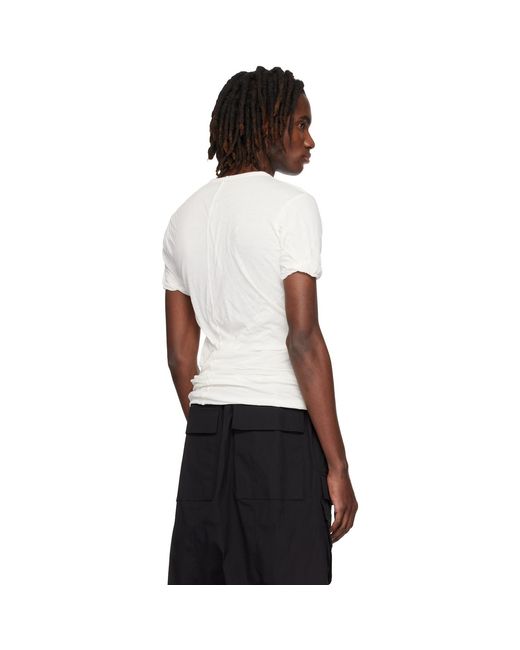 Rick Owens Black Off- Temple Double Ss T-shirt for men