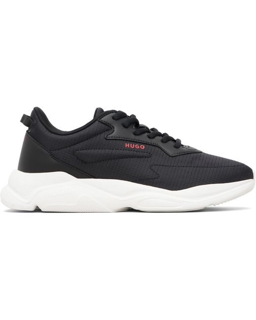 HUGO Black Ripstop Lightweight Sole Sneakers for men