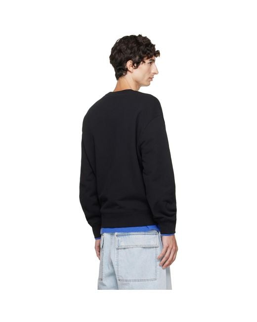 Maison Kitsuné Black Handwriting Comfort Sweatshirt for men