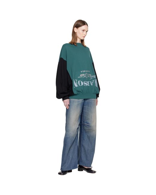 MM6 by Maison Margiela Green Upside Down Top