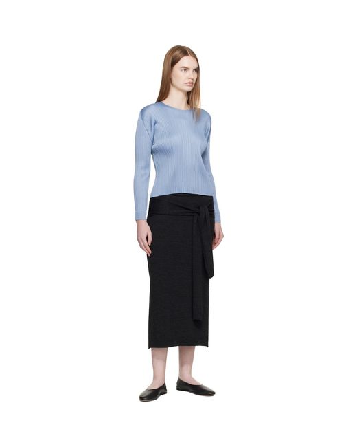 Pleats Please Issey Miyake Blue Monthly Colors December Blouse