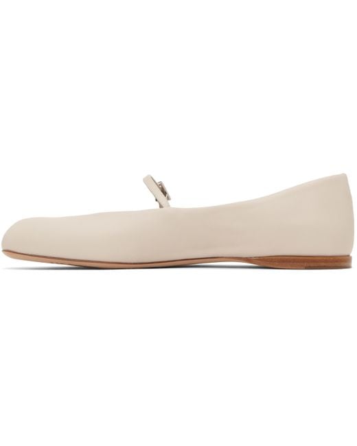 Max Mara オフホワイト Mmballet フラットシューズ Black