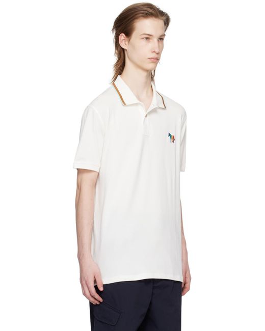 PS by Paul Smith Off-white Broad Stripe Zebra Polo for men