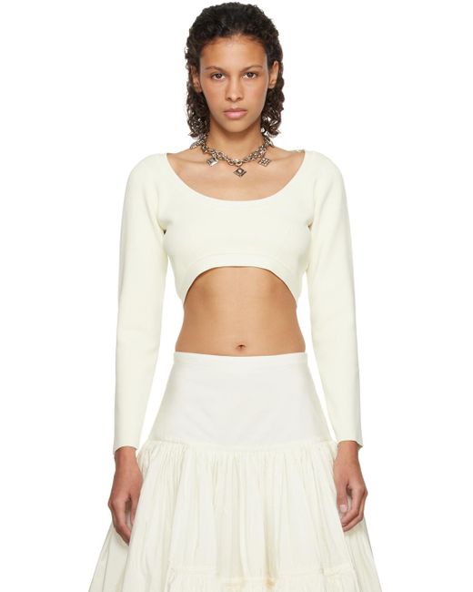 Molly Goddard White Ssense Exclusive Off- Lucia Long Sleeve T-shirt