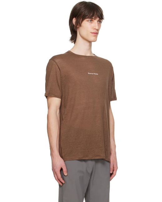 T-shirt brun à col ras du cou District Vision pour homme en coloris Multicolor