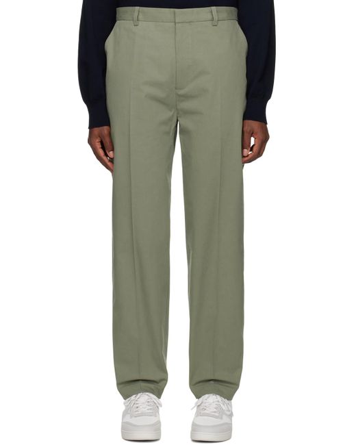 A.P.C. Green . Khaki Massimo Trousers for men