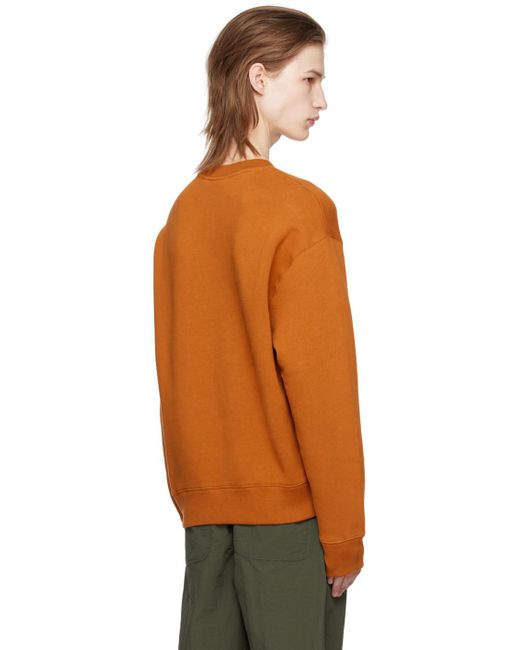 Maison Kitsuné Orange Bold Fox Head Sweatshirt for men