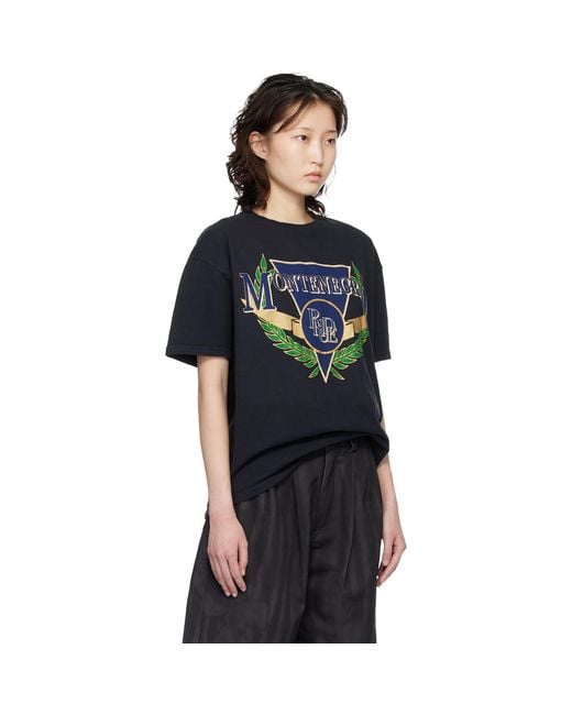Rhude Black Montenegro Regatta T-Shirt
