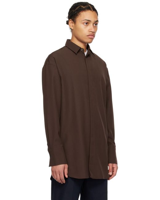 Chemise brune Ferragamo pour homme en coloris Brown