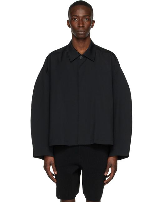 LE17SEPTEMBRE Wool Ssense Exclusive Volume Shirt Jacket in Black for ...
