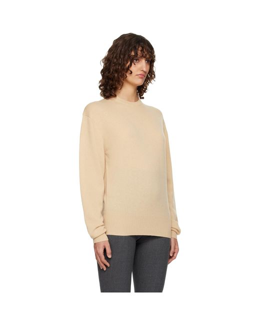 Totême  Natural Classic Cashmere Crew Knit Sweater