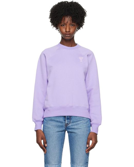 AMI Ssense Exclusive Purple Ami De Cœur Sweatshirt