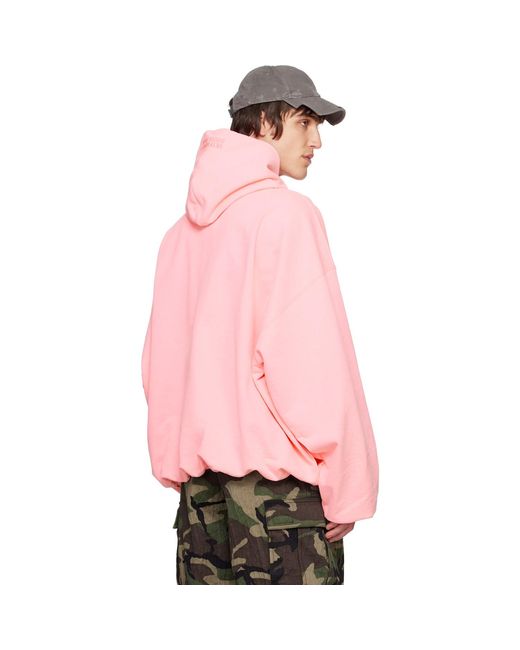 Vetements Pink 'Princess Kenny' Cropped Boxy Hoodie for men