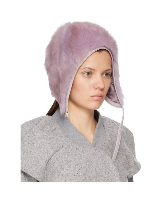 Acne Gray Shearling Hat