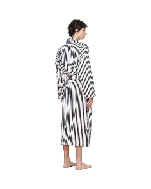Tekla Gray Terry Classic Bathrobe for men