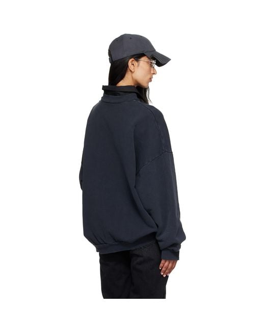 Balenciaga Blue Crewneck Sweatshirt