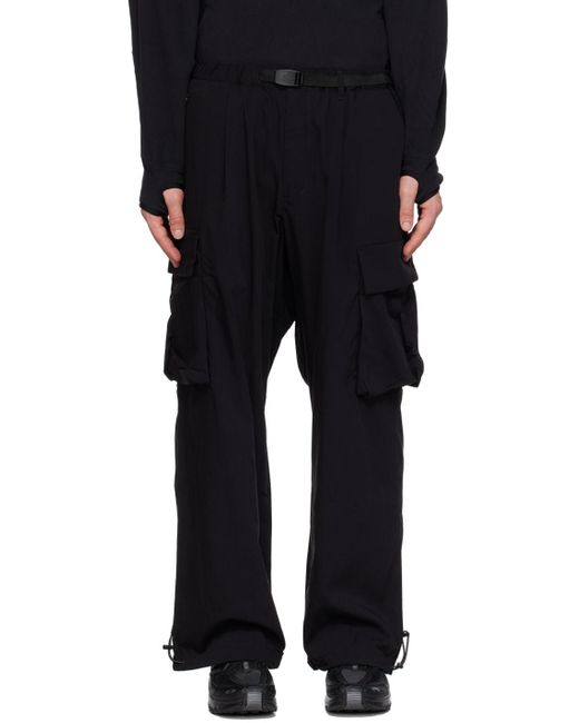 F/CE Black Grammici Edition Long Track Cargo Pants for men