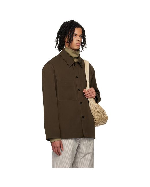 Lemaire Brown Wadded Facing Jacket for men