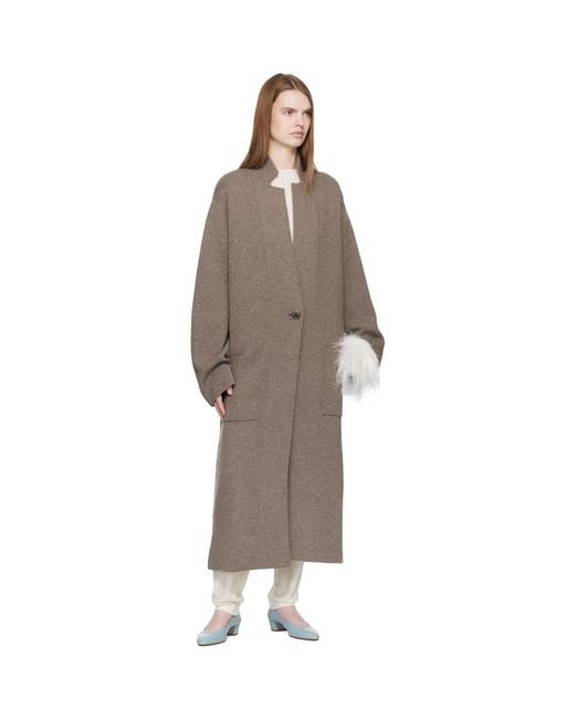 Lisa Yang Multicolor Taupe 'The Amie' Coat