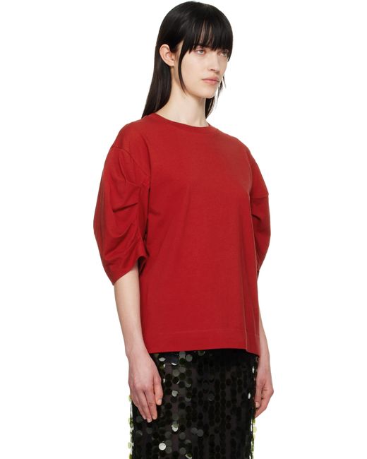 Dries Van Noten レッド タック トップス Red