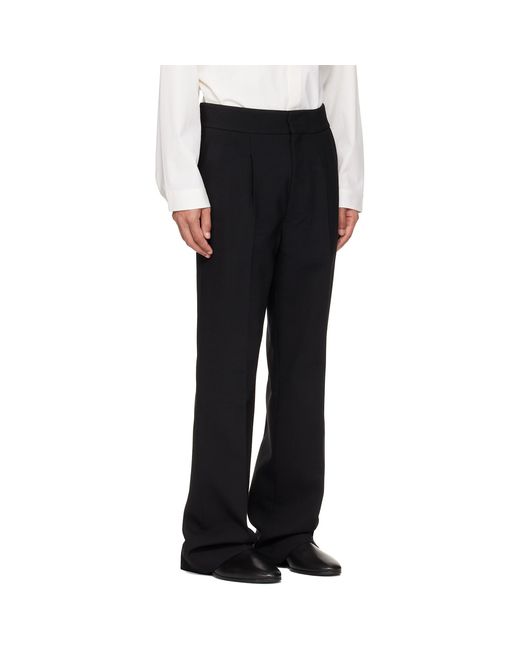 Fear Of God Black Double Weave Wool Tailored Flared Trousers for men