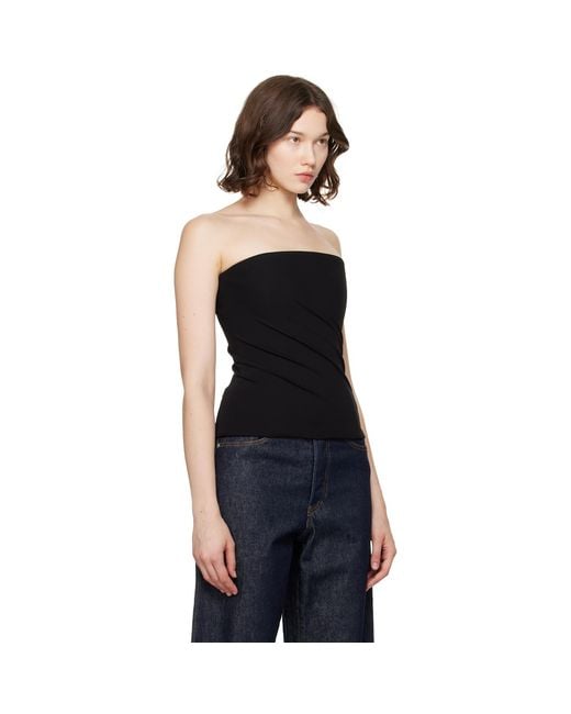 Versace Black Bare Shoulders Top