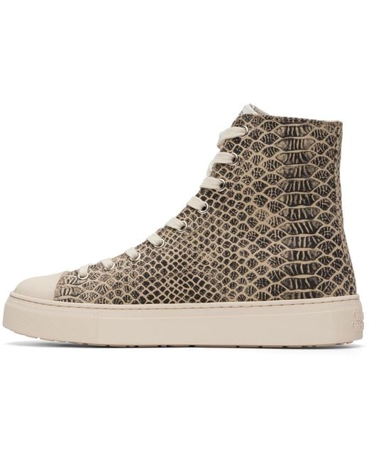 Vivienne Westwood Natural High Top Plimsoll Sneakers for men