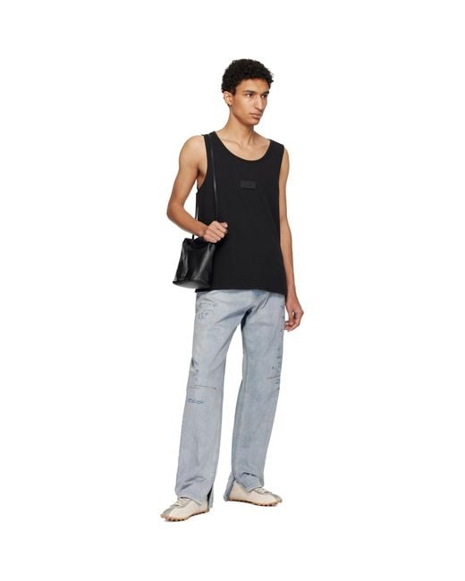 MM6 by Maison Margiela Black Triangle Crossbody Bag for men