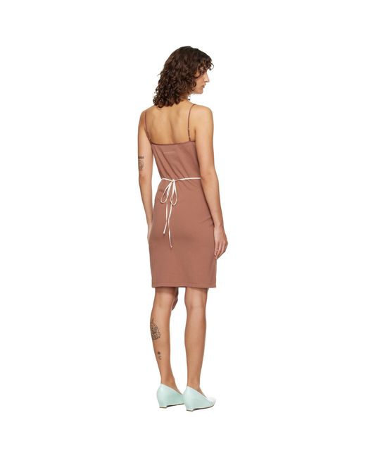 MM6 by Maison Margiela Black Tan Cotton Minidress