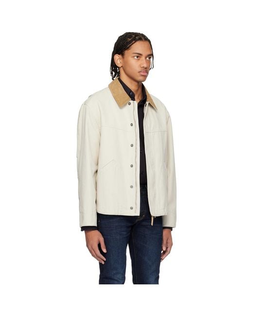 Tom Ford Black Tan Cotton Canvas Workwear Jacket for men