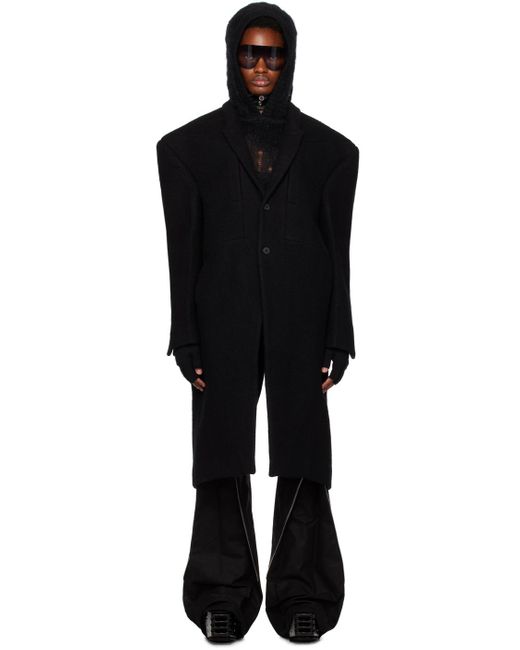 Rick Owens Black Tatlin Coat for men