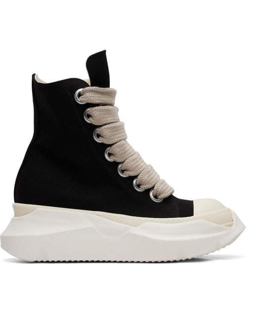 Rick Owens Black Tower Jumbolace Abstract Sneaks Sneakers for men