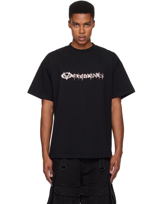 メンズ Vetements ブラック Reaper Tシャツ Black