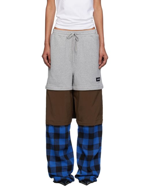Pushbutton Black Three Way Detachable Lounge Pants