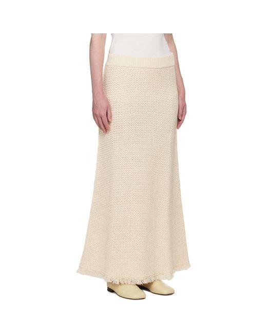 Studio Nicholson Natural Off- Rye Midi Skirt