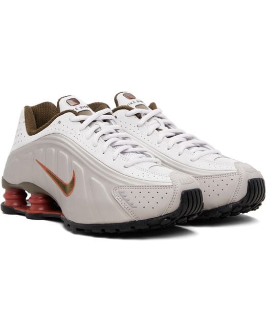 Nike Black Taupe & Shox R4 Sneakers for men