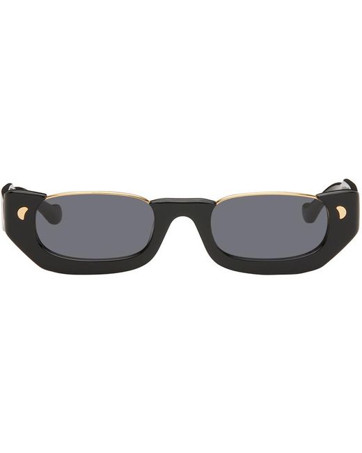 Nanushka Black Zorea Half-moon Sunglasses for men