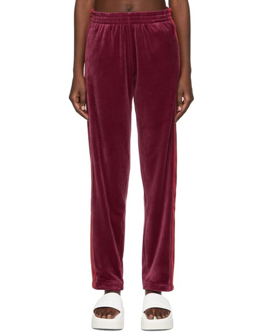 Adidas Red Purple Polyester Track Pants