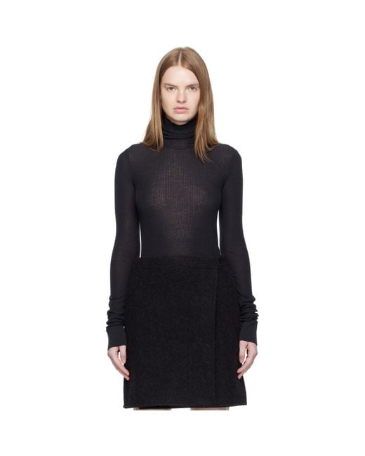 Lemaire Black Seamless Turtleneck