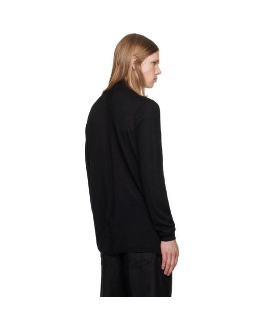 Rick Owens Black Tower Level Turtleneck for men
