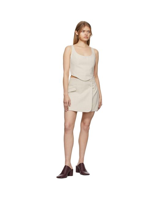 Anna Quan Multicolor Beige Maya Coset Tank Top